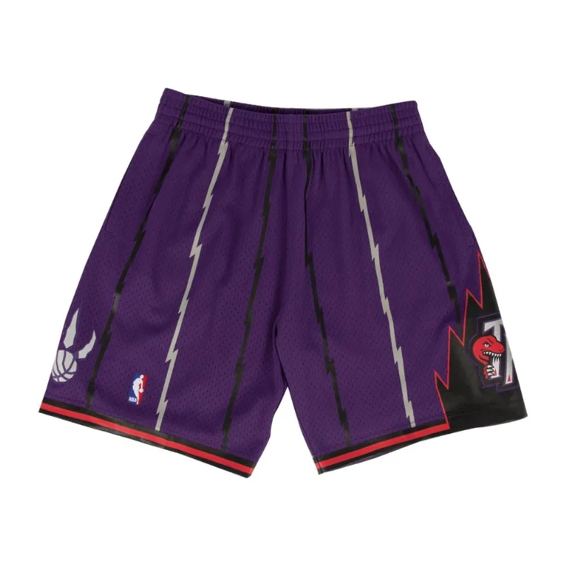 Shorts Mitchell & Ness Swingman Toronto Raptors Road 1998-99 Roxo - P