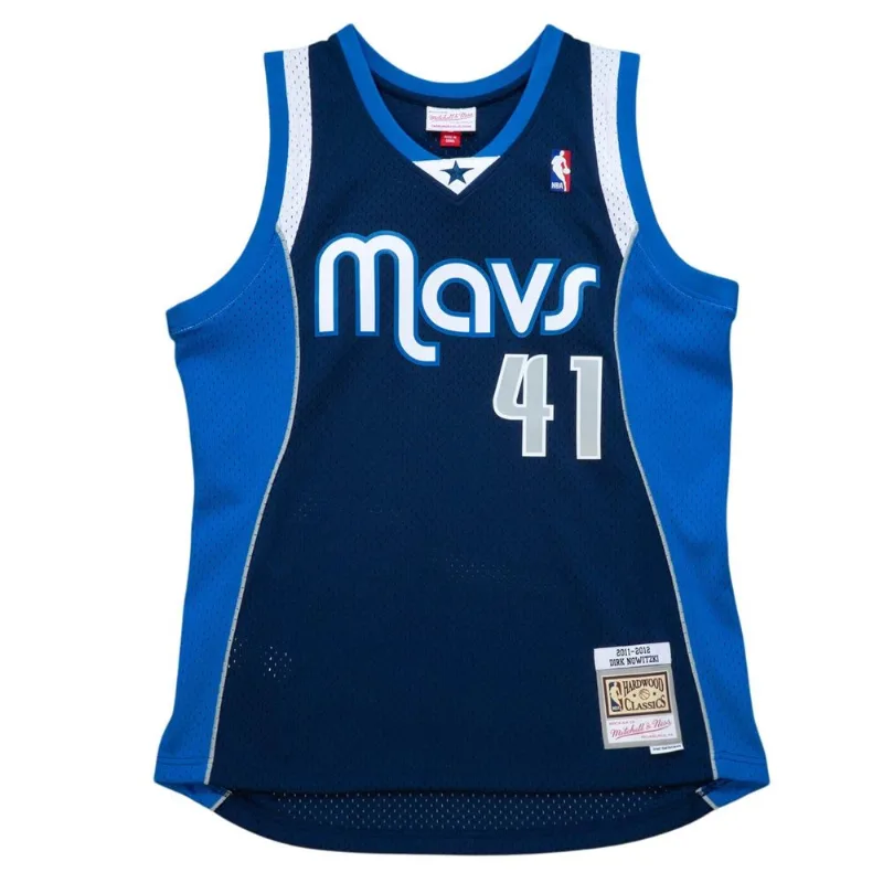 Regata Mitchell & Ness Swingman Jersey Dallas Mavericks 2011-12 Dirk Nowitzki Azul - GG