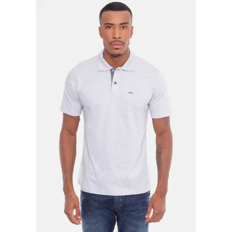 Camisa Polo Fatal Basic Rime Gelo Mescla - GG