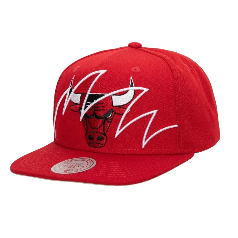 Boné Mitchell & Ness NBA Shark Bite Snapback Chicago Bulls Vermelho - ÚNICO