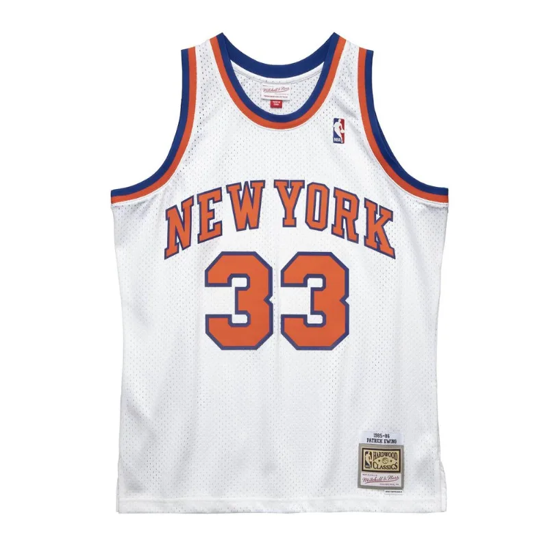 Regata Mitchell & Ness Swingman Jersey New York Knicks 1985-86 Patrick Ewing Branca - GG