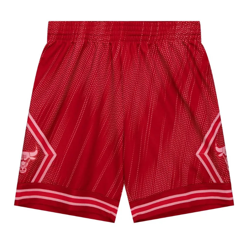 Shorts Mitchell & Ness NBA Monochrome Swingman Chicago Bulls Vermelho - XGG