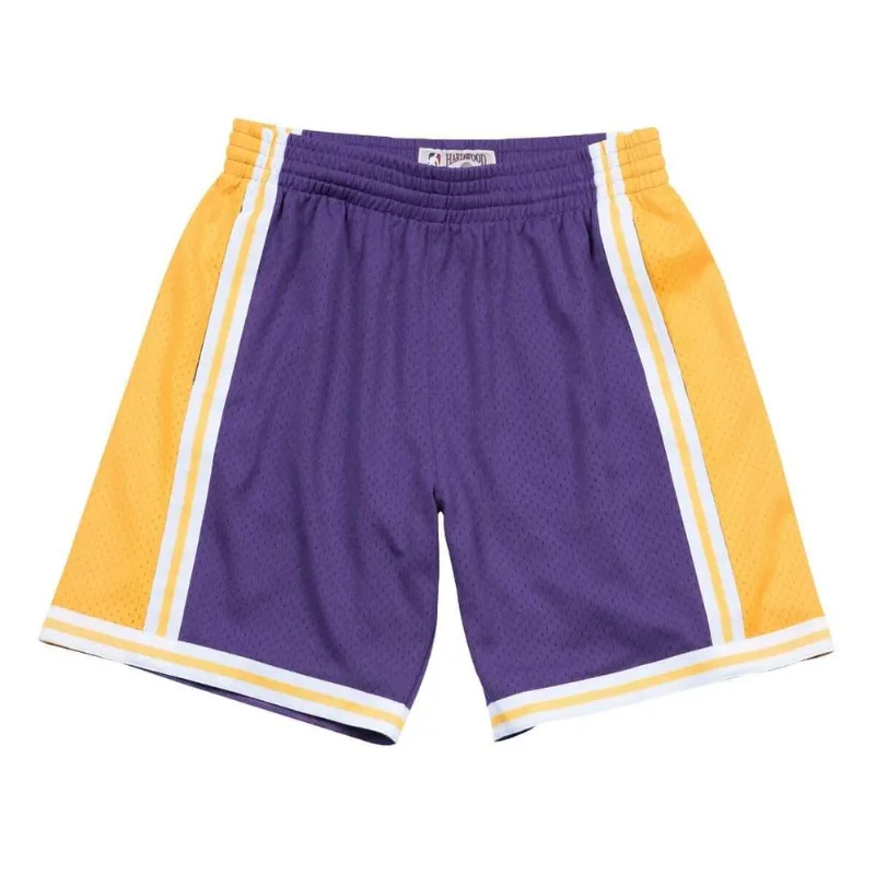 Shorts Mitchell & Ness NBA Swingman Los Angeles Lakers Road 1984-85 Roxa - XGG