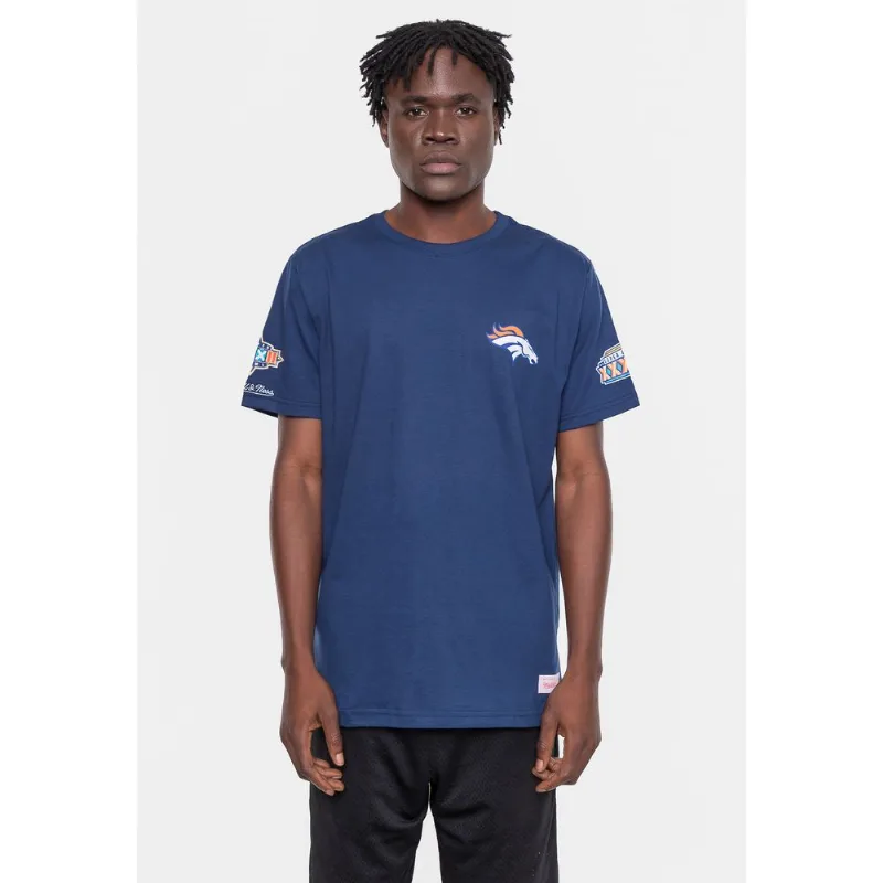 Camiseta Mitchell & Ness Masculina NFL Superbowl Champ Denver Broncos Azul Marinho - G
