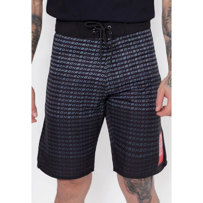 Boardshort Onbongo Will Preto Com Cinza - 42