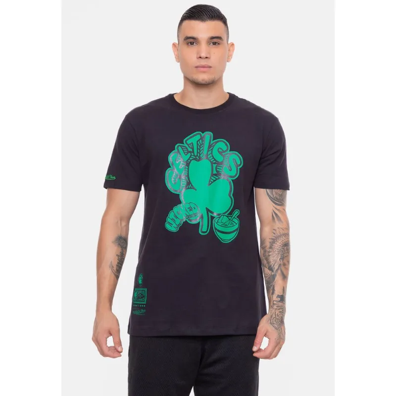 Camiseta Mitchell & Ness NBA Food Boston Celtics Preta - M