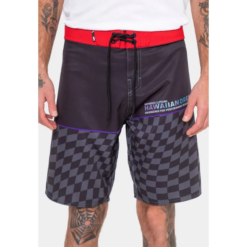 Boardshort HD Geometric Vermelho - 46