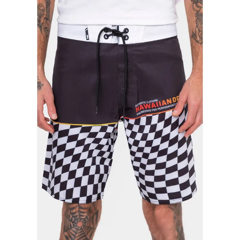 Boardshort HD Geometric Branco - 46