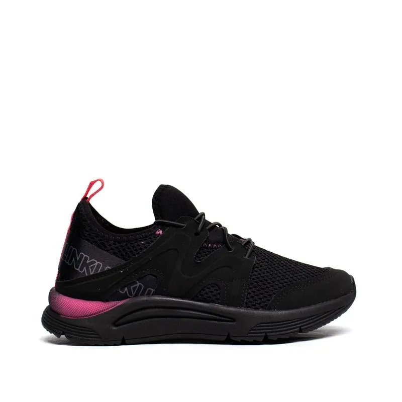 Tênis Infantil Klin New Sport Elástico Preto/Rosa - 28