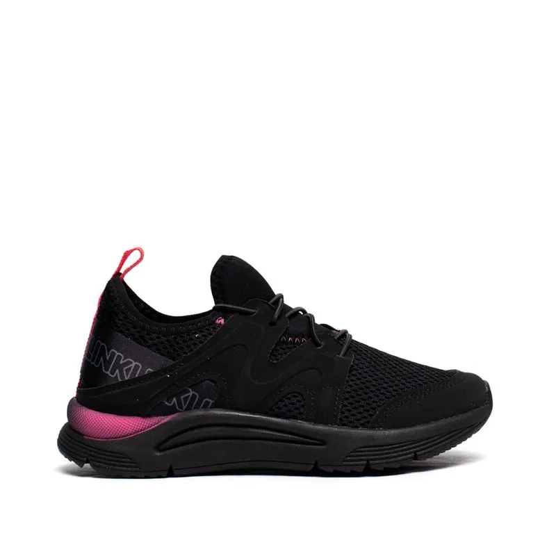 Tênis Infantil Klin New Sport Elástico Preto/Rosa - 30