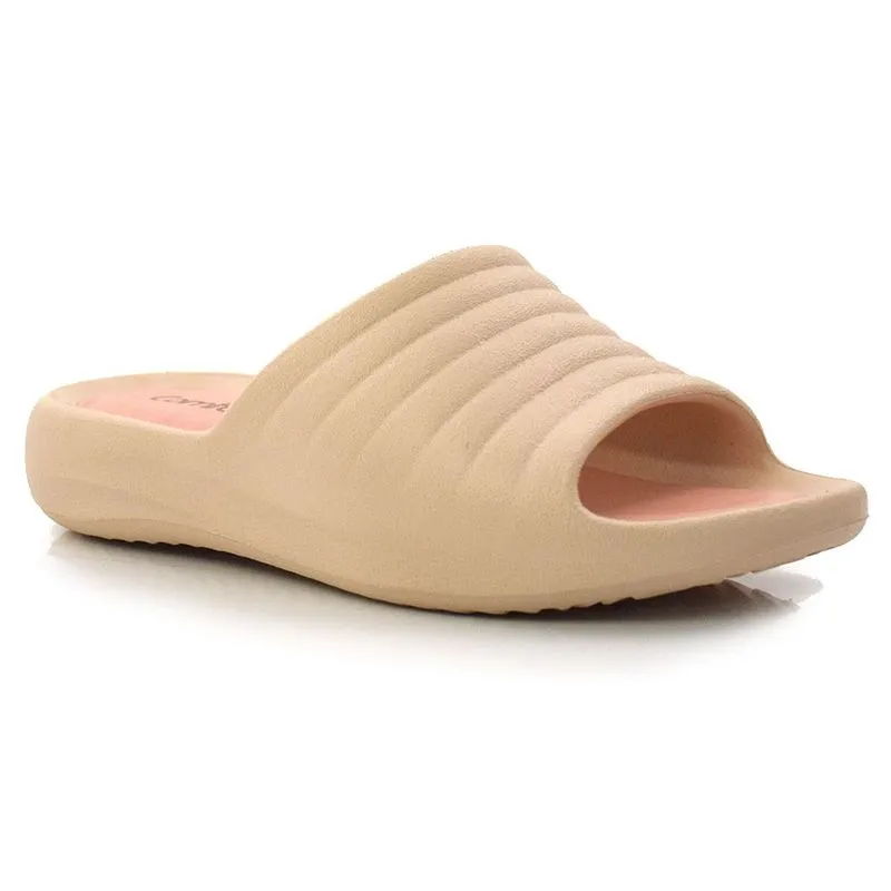 Chinelo Slide Nuvem Feminino Comfortflex Nude 21-55401 36