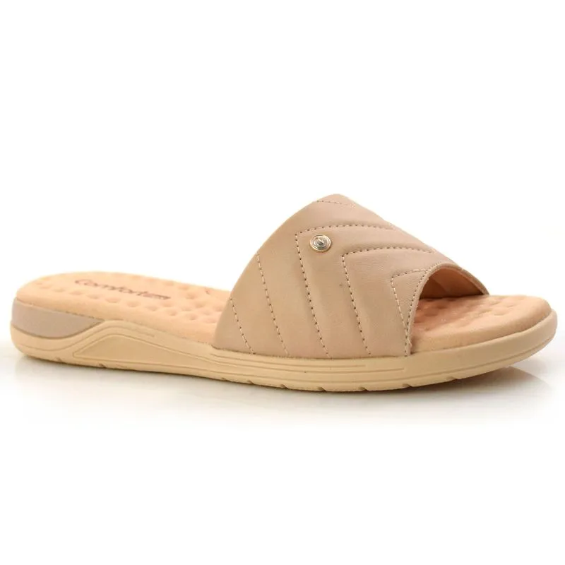 Tamanco Feminino ComfortFlex Creme 21-82403 39