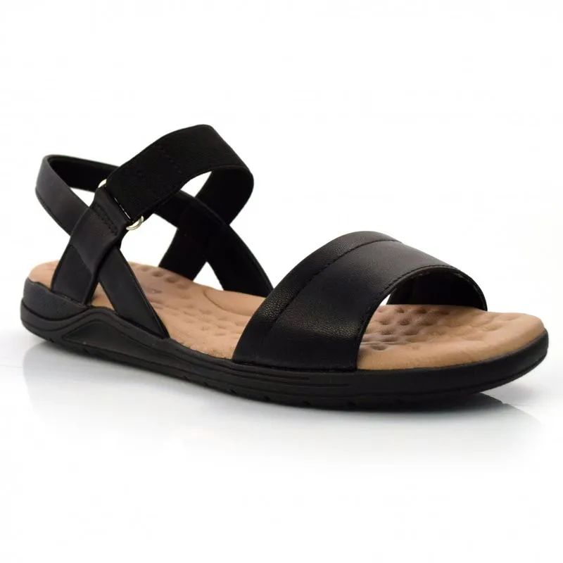 Papete Feminina com Elástico Comfortflex Preto 21-82404 38