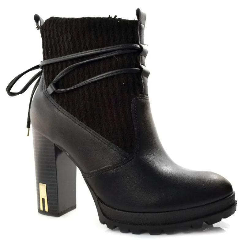 Coturno Feminino com Salto Bloco Ramarim Preto 23-60104 35