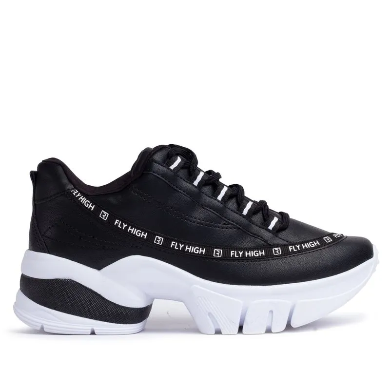 Tênis Feminino Ramarim Chunky Fly High Preto/branco - 36