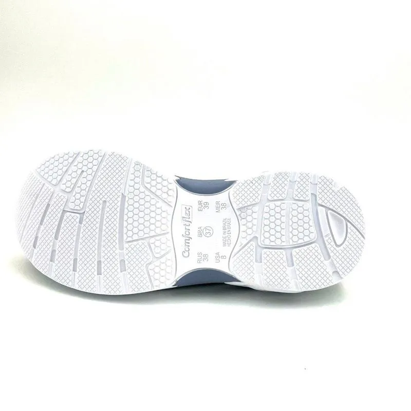 Tênis Meia Comfortflex Amortecedor Tecido Azul 2289301