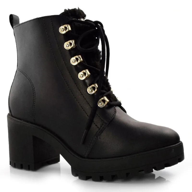 Coturno Feminino com Salto Bloco Ramarim Preto 22-56103 37