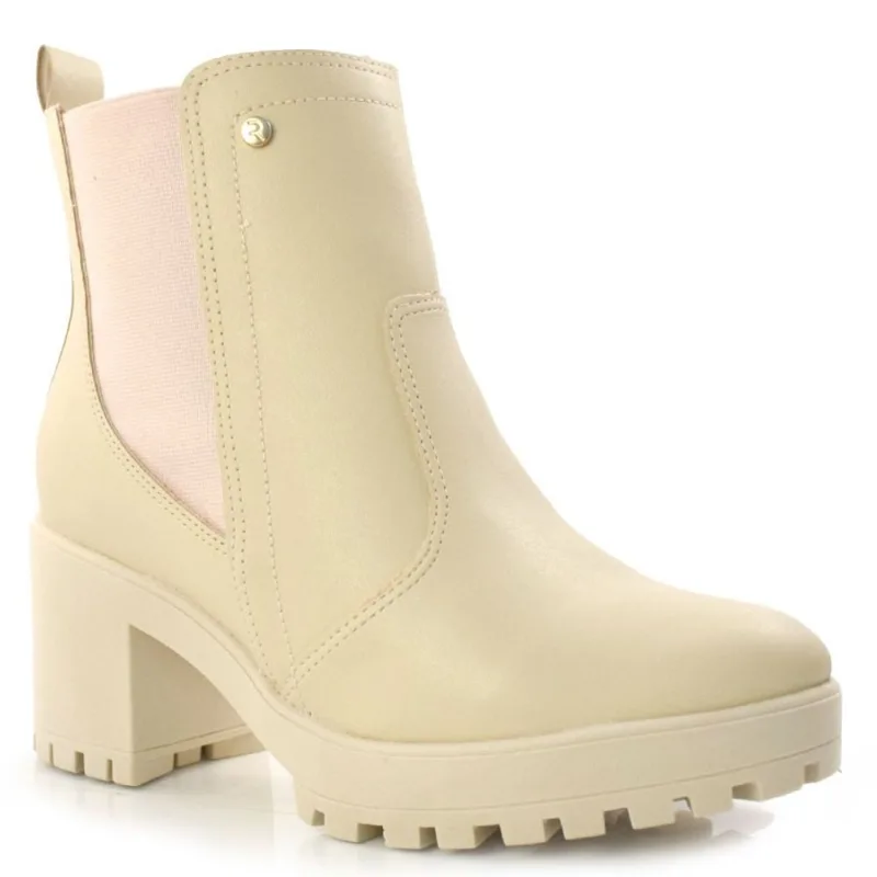 Bota Chelsea Feminina Ramarim Creme 22-56102 38