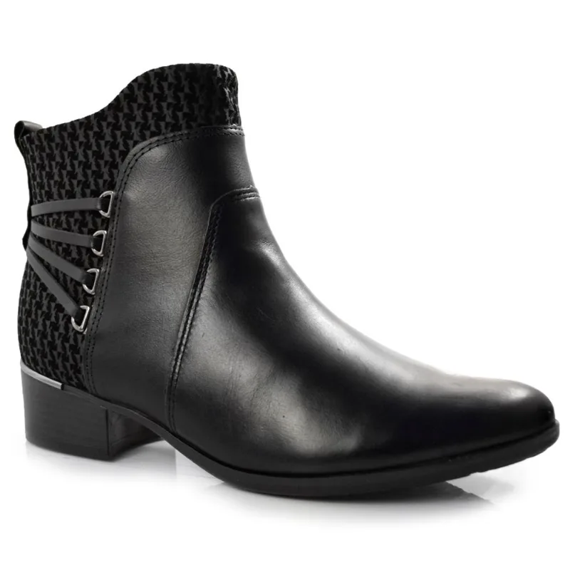 Ankle Boots Feminino Comfortflex Preto 22-69302 35