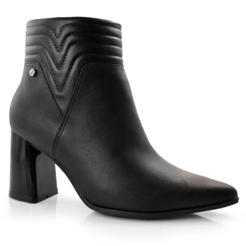 Bota Ankle Boots de Salto Feminina Ramarim Preto 22-58103 39