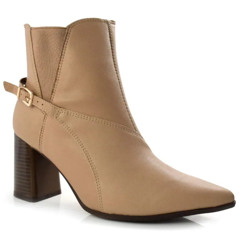 Ankle Boots Feminino Ramarim Creme 22-58101 36