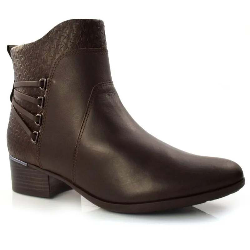 Ankle Boots Feminino Comfortflex Marrom 22-69302 42