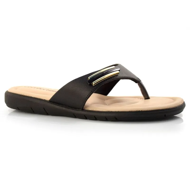 Tamanco Feminino Comfortflex Preto 22-80403 37