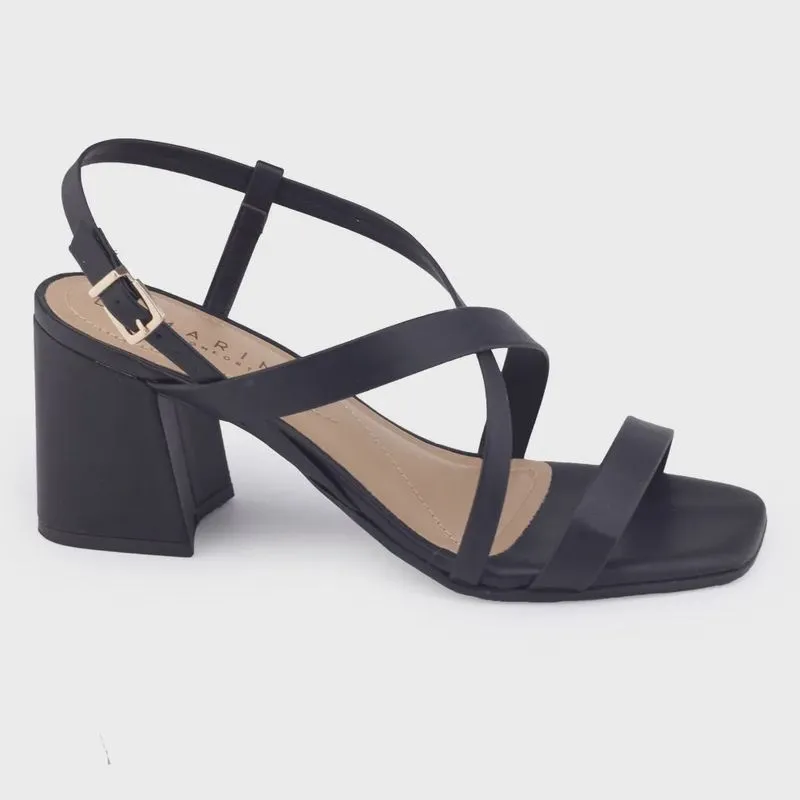 Sandália Ramarim Casual 22-34201 salto bloco alto tiras