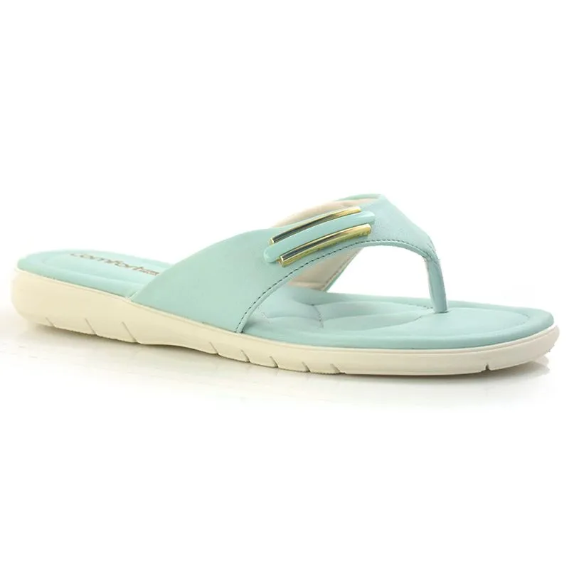 Tamanco Feminino Comfortflex Verde 22-80403 34