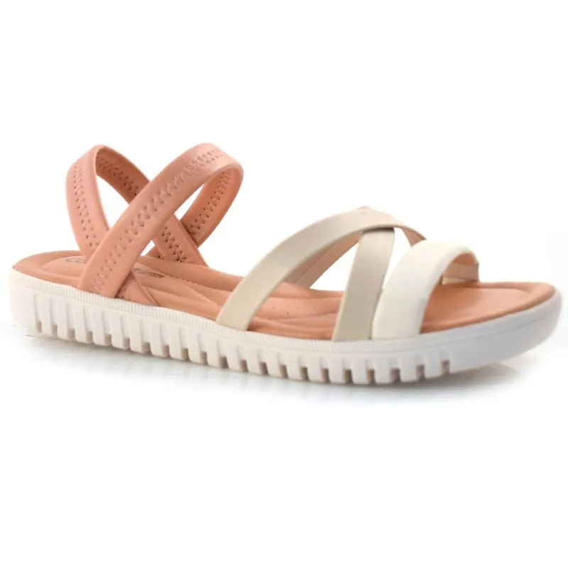 Sandália Rasteira Feminina Comfortflex Off White 22-43401 37