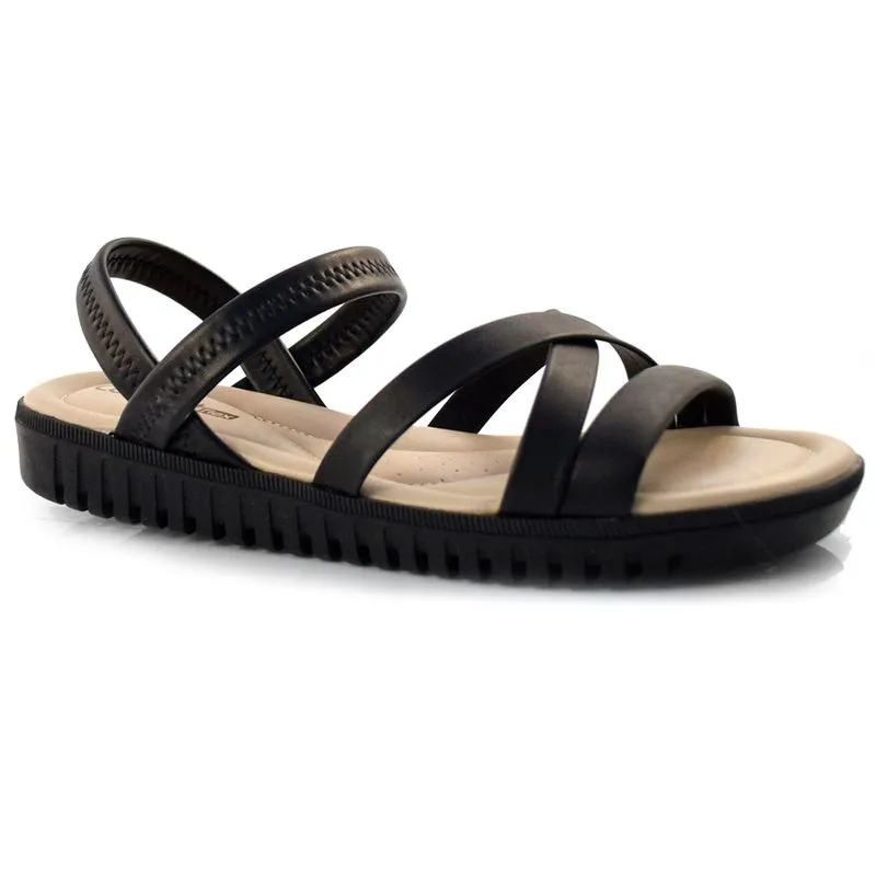 Sandália Rasteira Feminina Comfortflex Preto 22-43401 39
