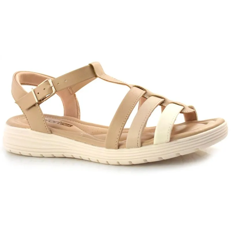 Sandália Feminina Comfortflex Off White 22-51401 35