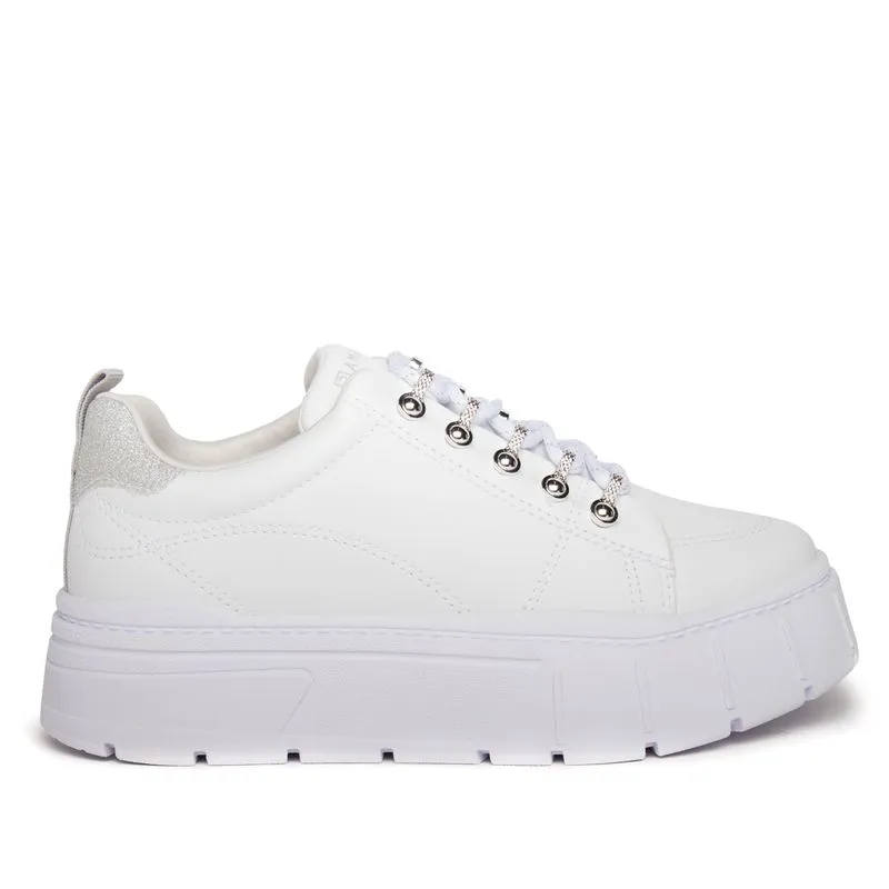 Tênis Feminino Ramarim Plataforma com Detalhes Branco/prata - 36