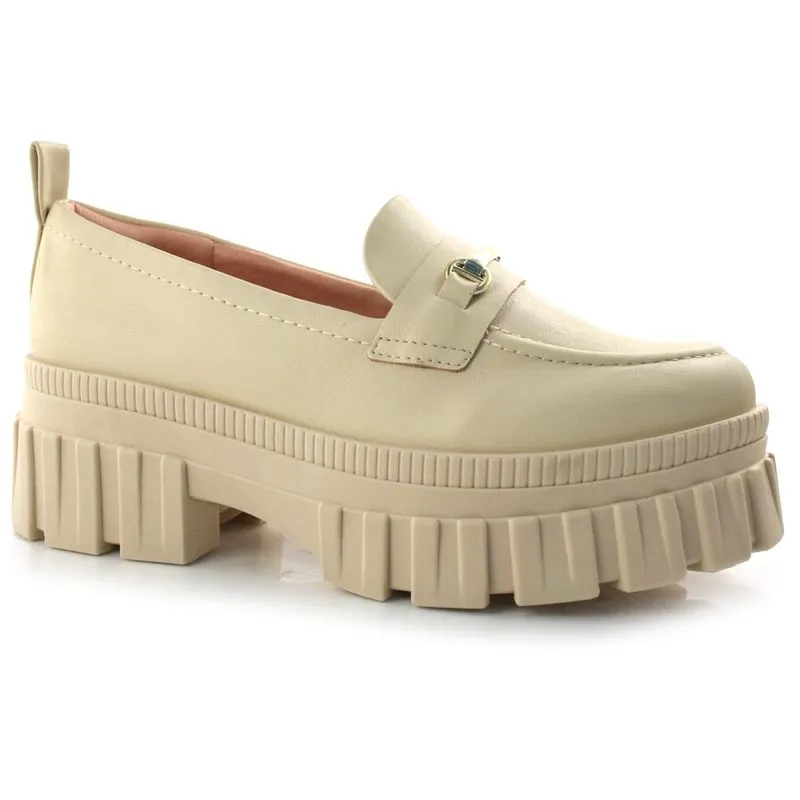 Mocassim Tratorado Feminino Ramarim Off White 23-10103 34