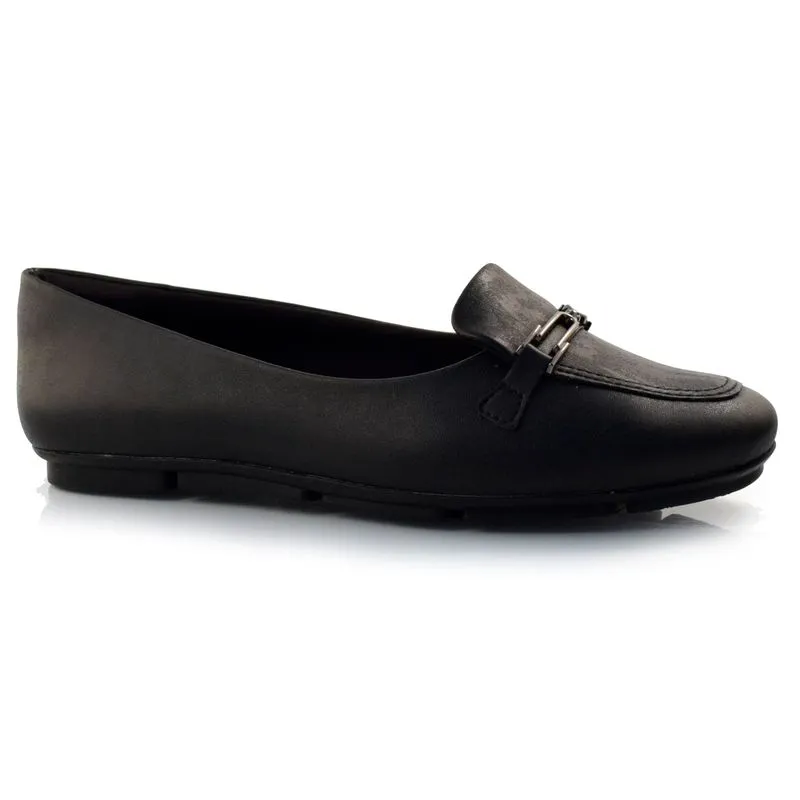Mocassim Feminino Comfortflex Preto 23-63304 38