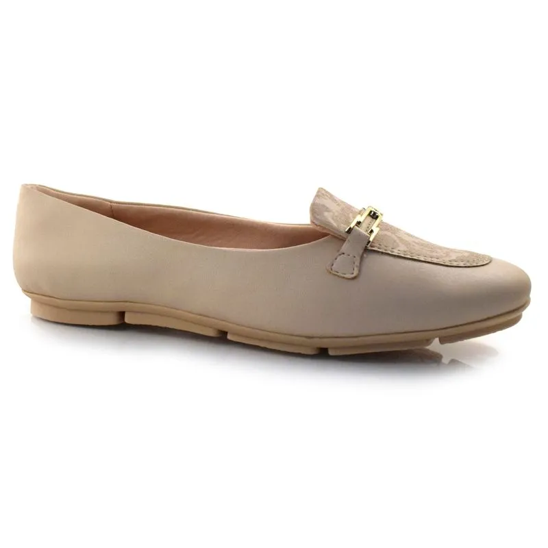 Mocassim Feminino Comfortflex Bege 23-63304 35