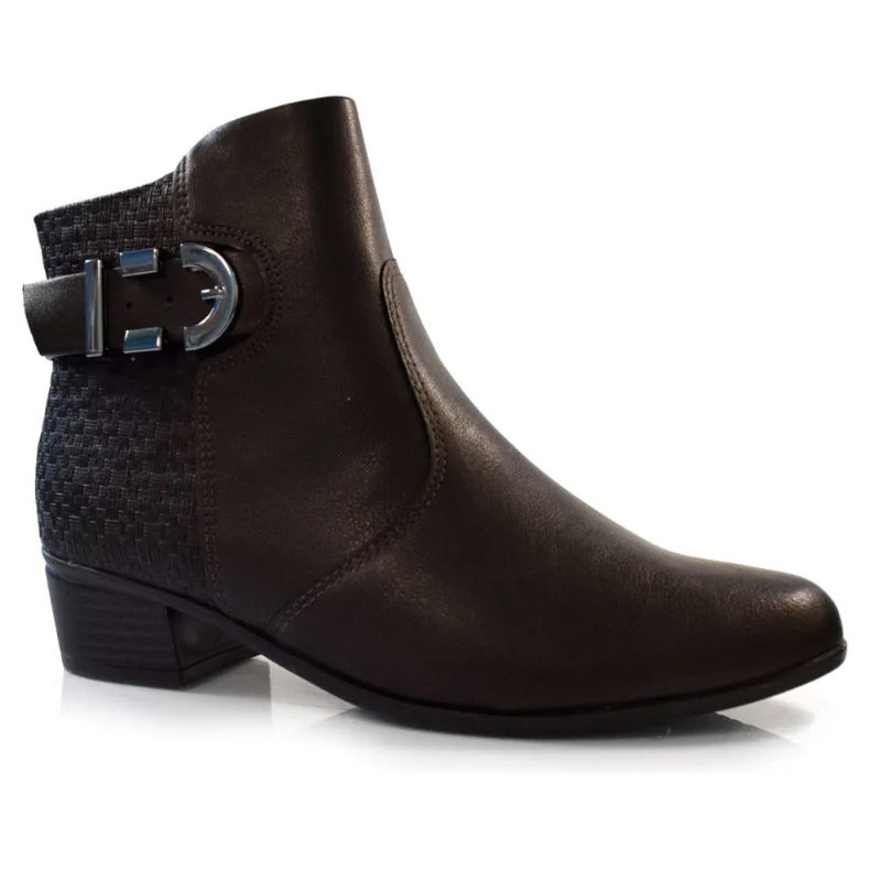 Ankle Boots Feminino Comfortflex Marrom 23-86301 38