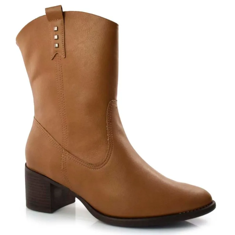 Bota Texana Feminina Comfortflex Marrom 23-60303 38