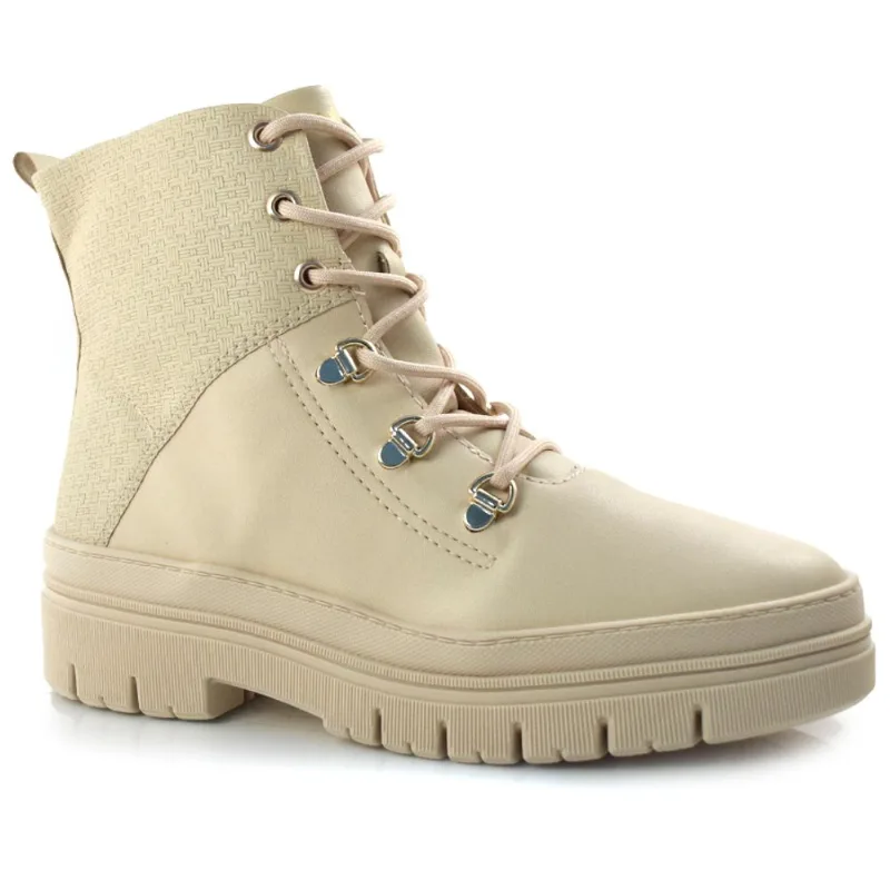 Coturno Feminino Comfortflex Off White 23-47302 36