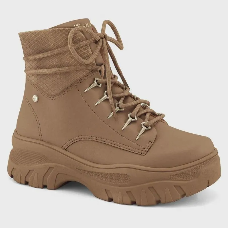 Tênis Boot Feminino Tratorado Snake Tan Ramarim 2386131-0008