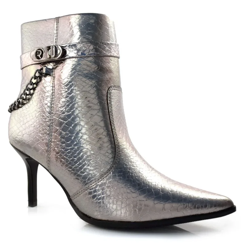 Ankle Boots Feminino Ramarim Prata 23-61103 37