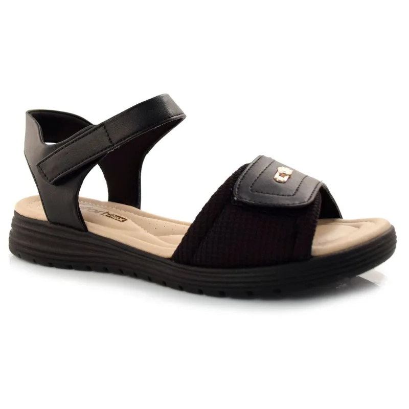 Papete Feminina Comfortflex Preto 23-51303 34