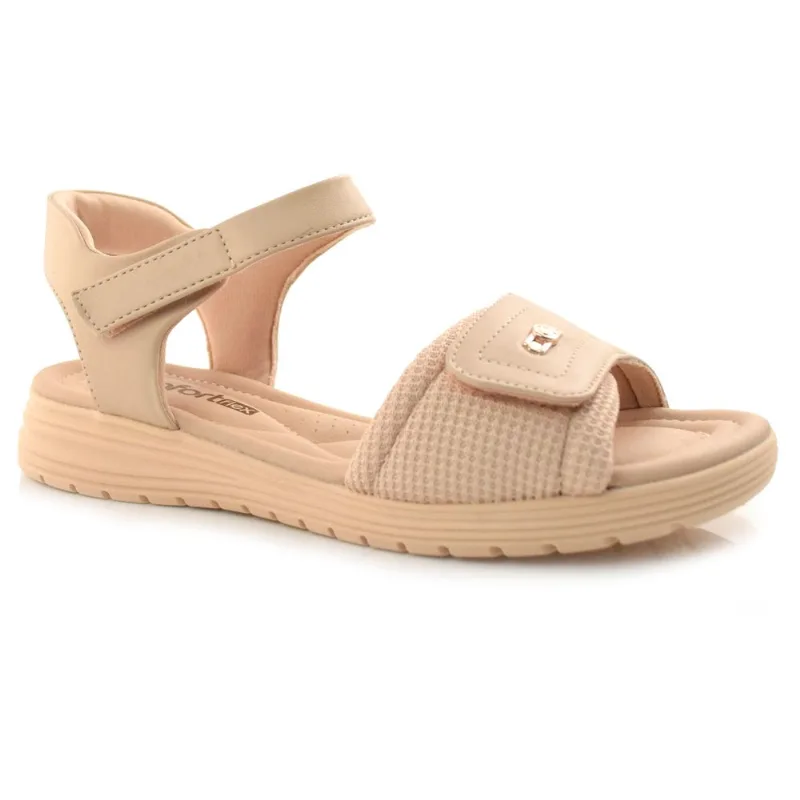 Papete Feminina Comfortflex Bege 23-51303 38