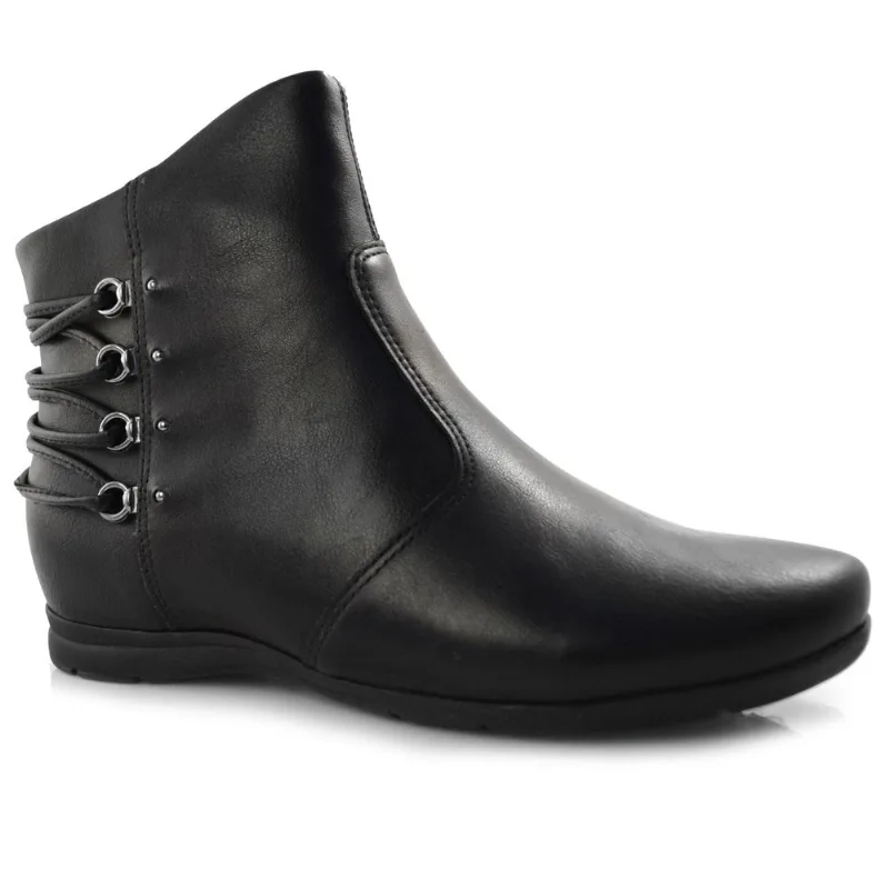 Ankle Boots Feminino Comfortflex Preto 23-91362 35