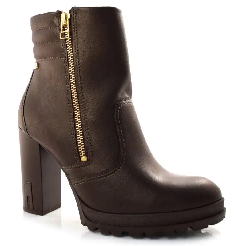 Ankle Boots Feminino Ramarim Marrom 23-60107 38