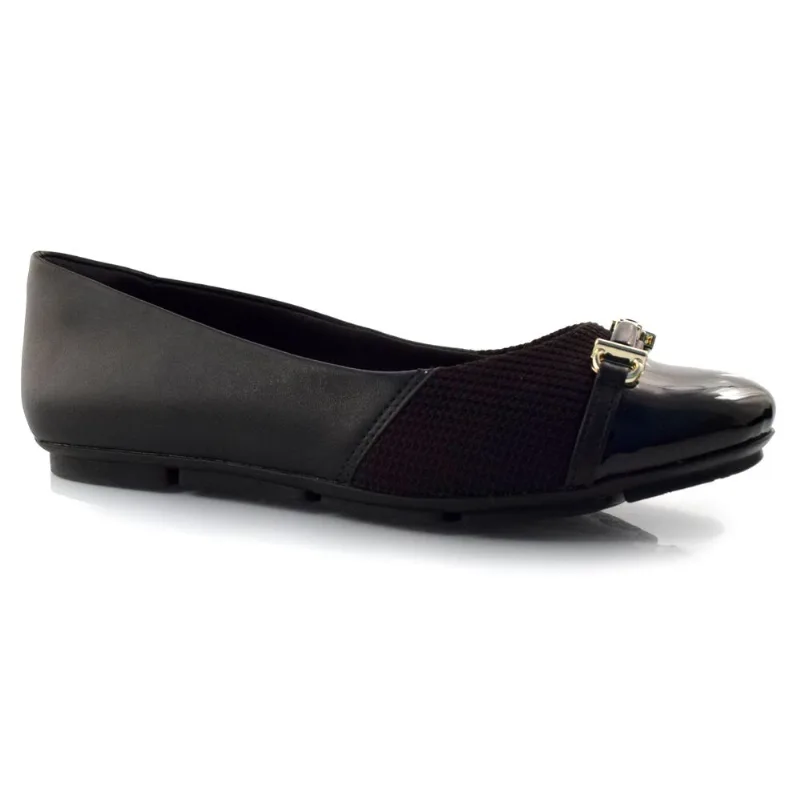 Sapatilha Feminina Comfortflex Preto 23-63305 37