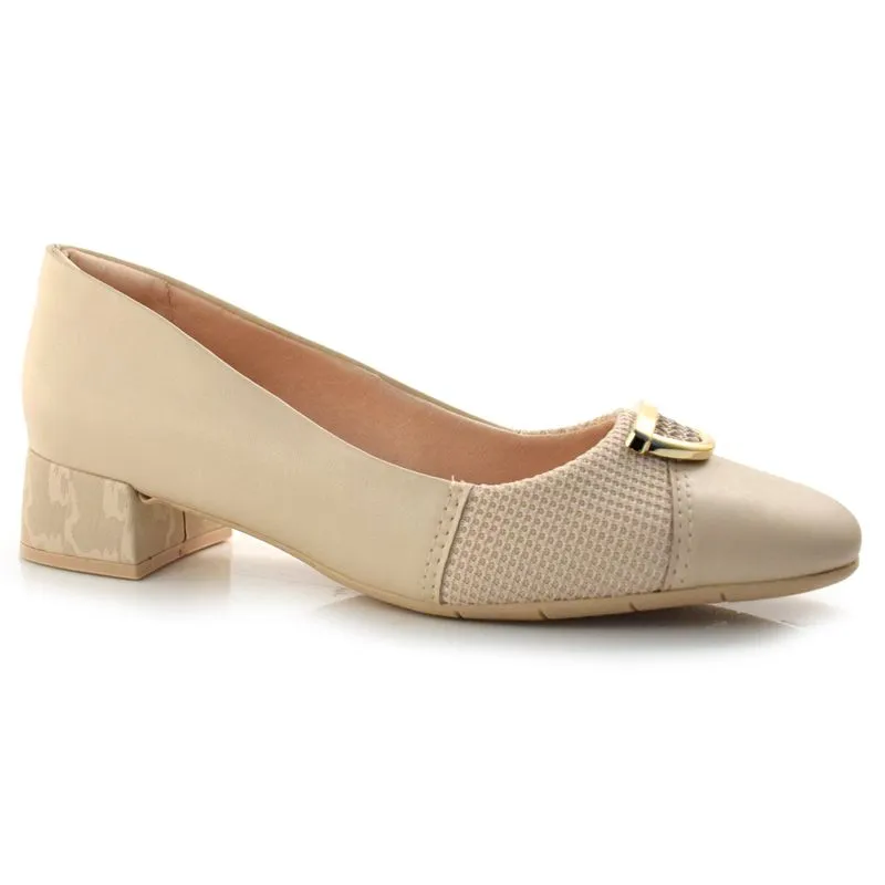 Scarpin Feminino Comfortflex Bege 23-95306 36