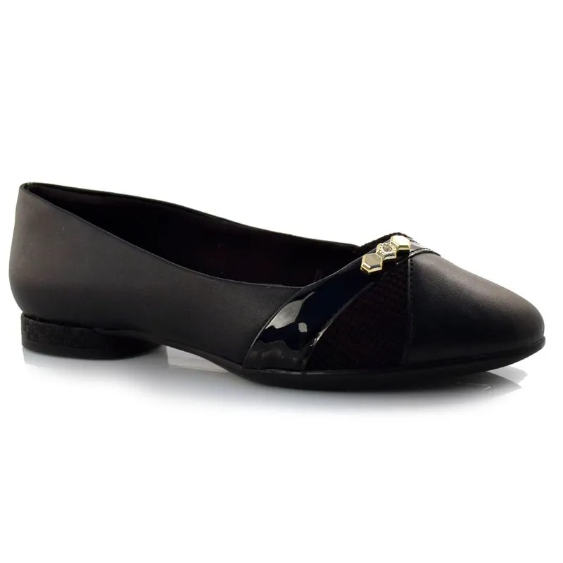 Sapatilha Feminina Comfortflex Preto 23-62307 35