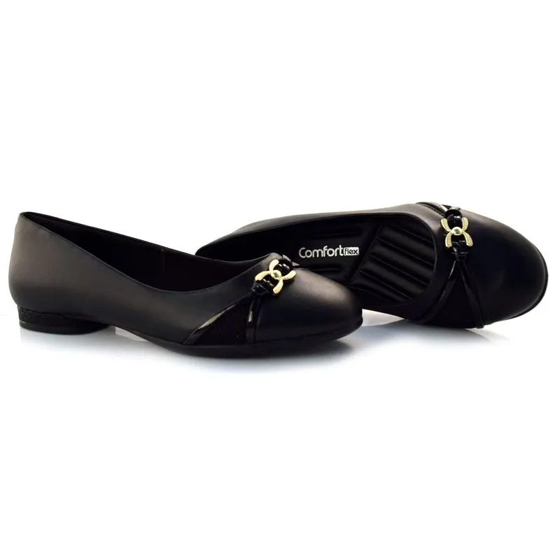 Sapatilha Feminina Comfortflex Preto 23-62306 38