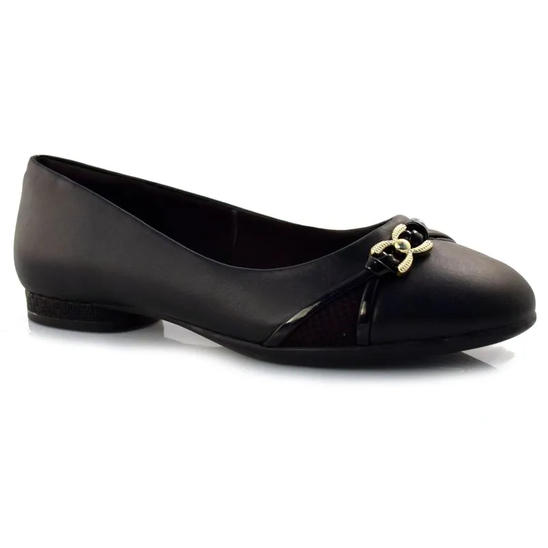 Sapatilha Feminina Comfortflex Preto 23-62306 39